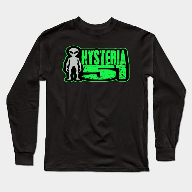 Hysteria 51 Logo Long Sleeve T-Shirt by Hysteria 51's Retro - RoundUp